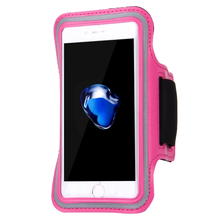 For iPhone 8 Plus & 7 Plus   Sport Armband Case with Key Pocket(Magenta) Eurekaonline