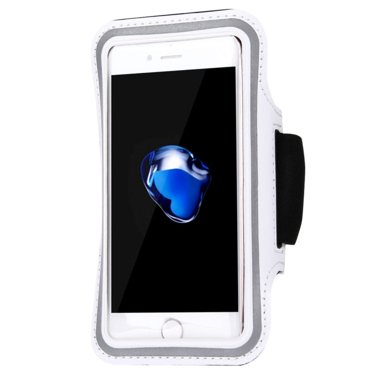 For iPhone 8 Plus & 7 Plus   Sport Armband Case with Key Pocket(White) Eurekaonline