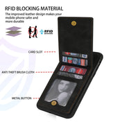 For iPhone SE 2022 / SE 2020 / 8 / 7 N.BEKUS Vertical Flip Card Slot RFID Phone Case(Black) Eurekaonline