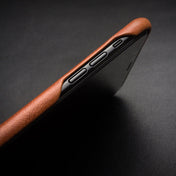 For iPhone X / XS QIALINO Shockproof Cowhide Leather Protective Case(Dark Brown) Eurekaonline