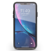 For iPhone XR QIALINO Shockproof Weave Cowhide Leather Protective Case(Black) Eurekaonline