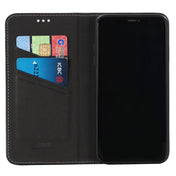For iPhone XS Max GEBEI Top-grain Leather Horizontal Flip Protective Case with Holder & Card Slots(Black) Eurekaonline