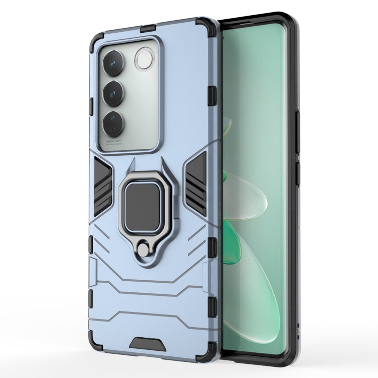 For vivo S16 Magnetic Ring Holder PC + TPU Phone Case(Navy Blue) Eurekaonline
