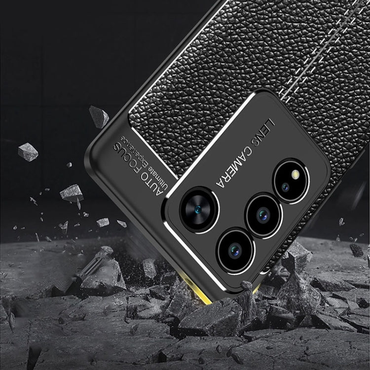 For vivo S16 Pro Litchi Texture Shockproof TPU Phone Case(Black) Eurekaonline