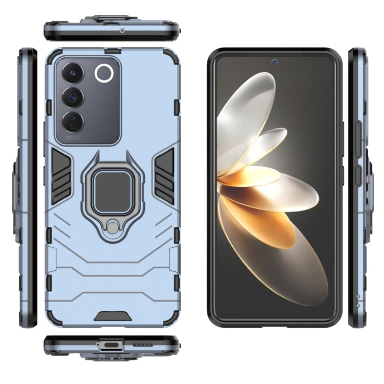 For vivo S16e Magnetic Ring Holder PC + TPU Phone Case(Navy Blue) Eurekaonline