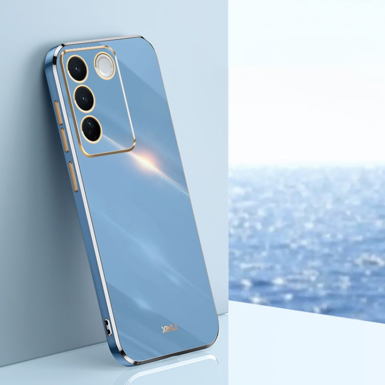For vivo S16e XINLI Straight 6D Plating Gold Edge TPU Phone Case(Celestial Blue) Eurekaonline