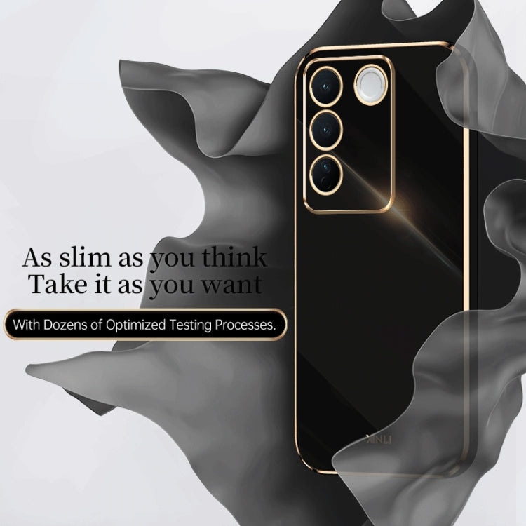 For vivo S16e XINLI Straight 6D Plating Gold Edge TPU Phone Case(Hawthorn Red) Eurekaonline