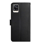 For vivo V20 Genuine Leather Fingerprint-proof Flip Phone Case(Black) Eurekaonline