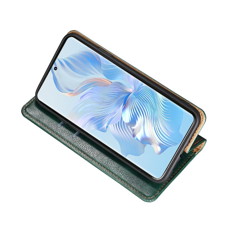 For vivo X90 Gloss Oil Solid Color Magnetic Leather Phone Case(Brown) Eurekaonline