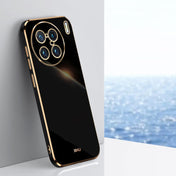 For vivo X90 Pro 5G XINLI Straight 6D Plating Gold Edge TPU Phone Case(Black) Eurekaonline