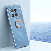 For vivo X90 Pro 5G XINLI Straight Edge 6D Electroplate TPU Phone Case with Ring Holder(Celestial Blue) Eurekaonline