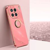 For vivo X90 Pro 5G XINLI Straight Edge 6D Electroplate TPU Phone Case with Ring Holder(Hawthorn Red) Eurekaonline