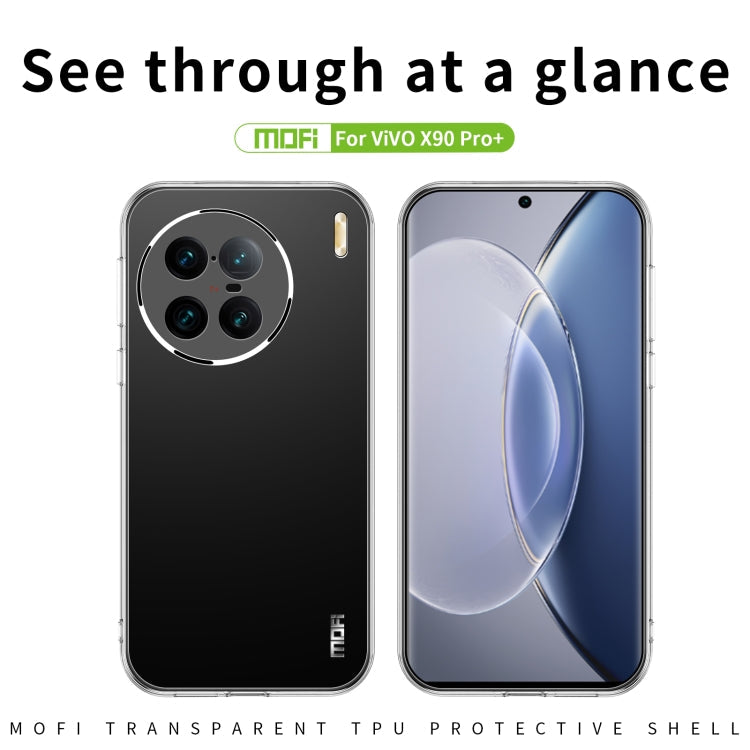 For vivo X90 Pro+ MOFI Ming Series Ultra-thin TPU Phone Case(Transparent) Eurekaonline