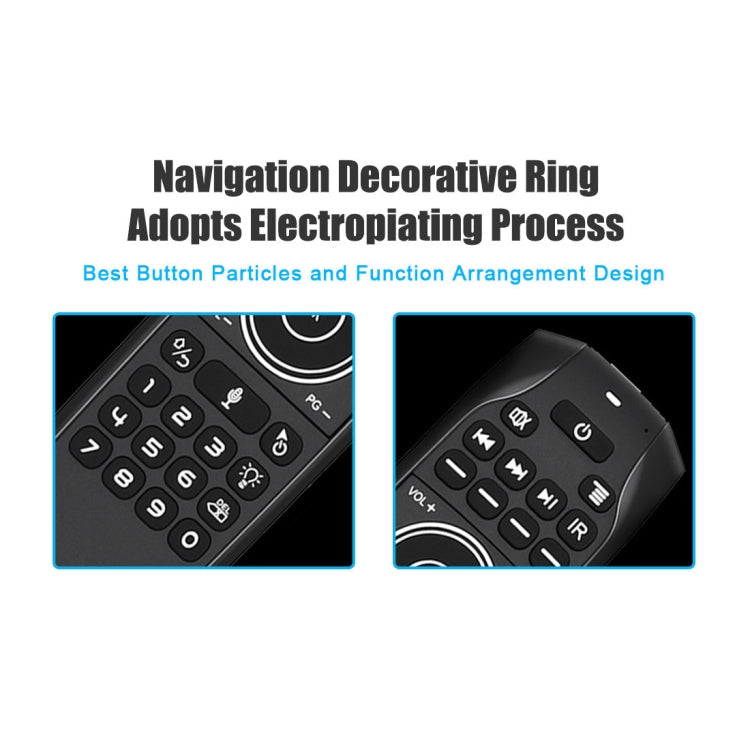 G7V Pro 2.4GHz Fly Air Mouse LED Backlight Wireless Keyboard Remote Control with Gyroscope for Android TV Box / PC, Support Intelligent Voice Eurekaonline