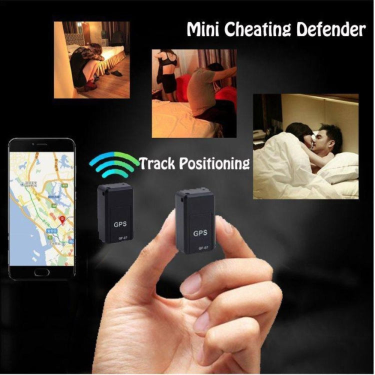 GF07 Locator Mini GPS Tracking Strong Magnetic Positioning Adsorption Anti Lost Device Voice Control Recordable(Black) Eurekaonline