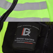 GHOST RACING GR-Y06 Motorcycle Riding Vest Safety Reflective Vest, Size: XXL(Black) Eurekaonline