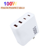 GaN 100W Dual USB + Dual USB-C/Type-C Multi Port Charger for Apple MacBook Series US / EU Plug Eurekaonline