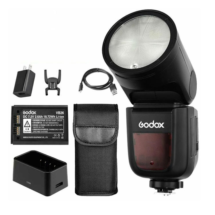 Godox V1C Round Head TTL Flash Speedlite for Canon (Black) Eurekaonline