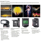 Godox V860IIS 2.4GHz Wireless 1/8000s HSS Flash Speedlite Camera Top Fill Light for Sony DSLR Cameras(Black) Eurekaonline