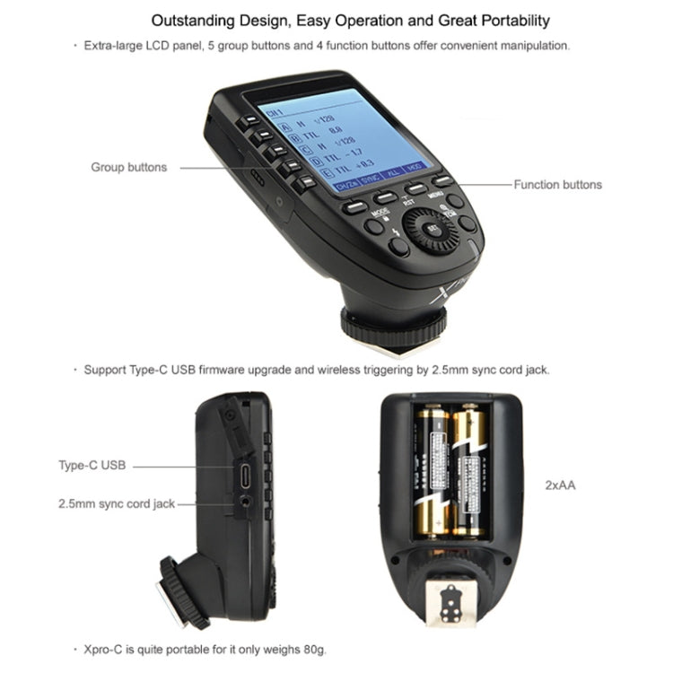 Godox Xpro-F TTL Wireless Flash Trigger for FUJIFILM (Black) Eurekaonline