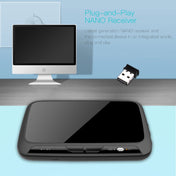 H18+ 2.4GHz Mini Wireless Keyboard Full Touchpad with 3-Level Adjustable Backlight(Black) Eurekaonline
