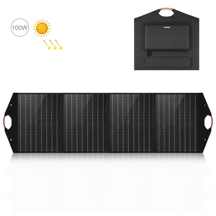HAWEEL 100W Foldable Solar Panel Charger Travel Folding Bag (Black) Eurekaonline