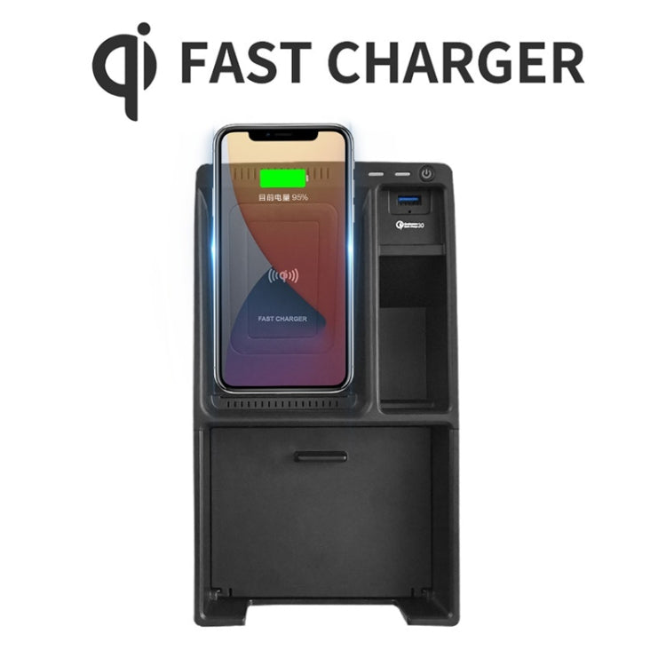 HFC-1050 Car Qi Standard Wireless Charger 10W Quick Charging for Audi A4L 2017-2022, Left Driving Eurekaonline