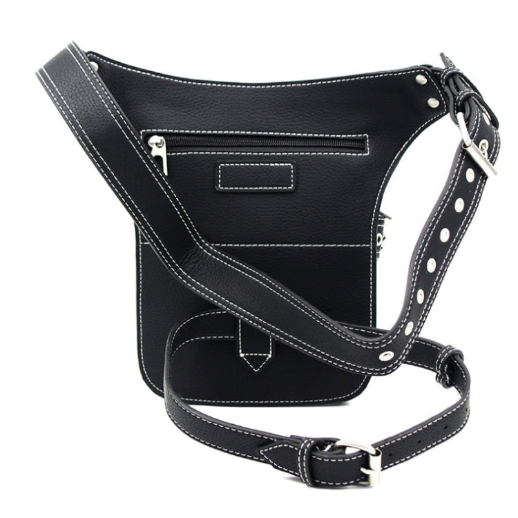 HG051 Steampunk Retro Waist Bag Outdoor One-Shoulder Messenger Bag(Black) Eurekaonline