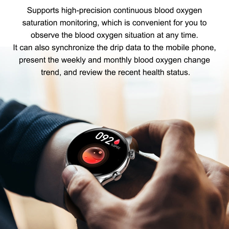 HK8Pro 1.36 inch AMOLED Screen Steel Strap Smart Watch, Support NFC Function / Blood Oxygen Monitoring(Silver) Eurekaonline