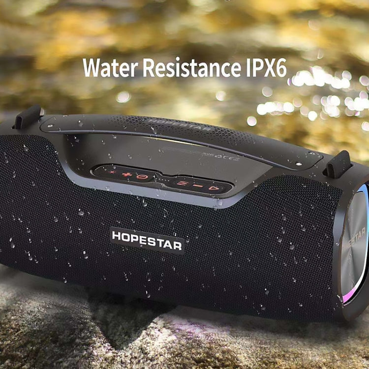 HOPESTAR A6X TWS Portable Outdoor Bluetooth Speaker with Colorful Music Lights, Support Power Bank & Hands-free Call & U Disk & TF Card & 3.5mm AUX(Green) Eurekaonline
