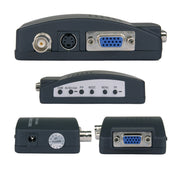 HOWEI HW-2404 BNC / S-Video to VGA Video Converter(Black) Eurekaonline
