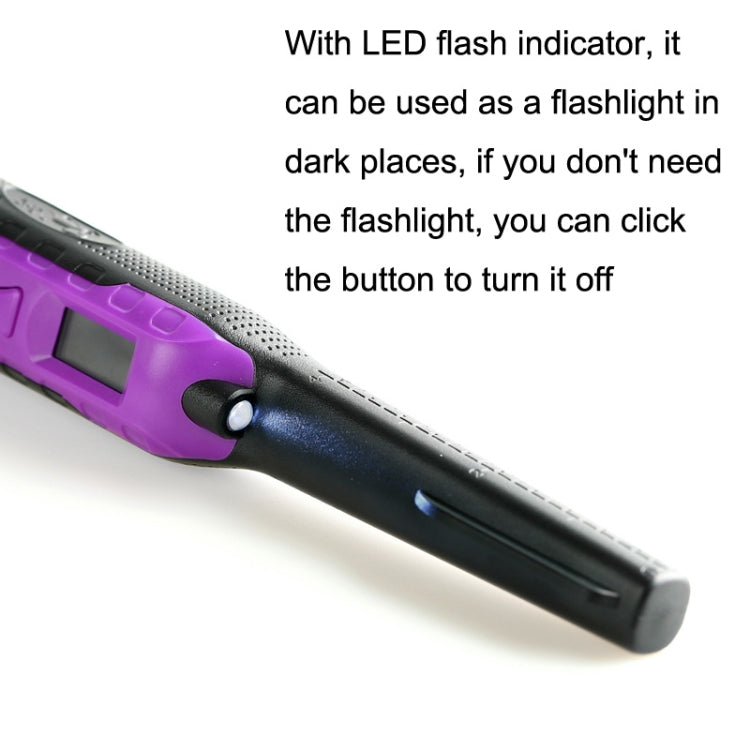 HS-11 Outdoor Handheld Treasure Hunt Small Metal Detector Positioning Rod(Black Purple) Eurekaonline