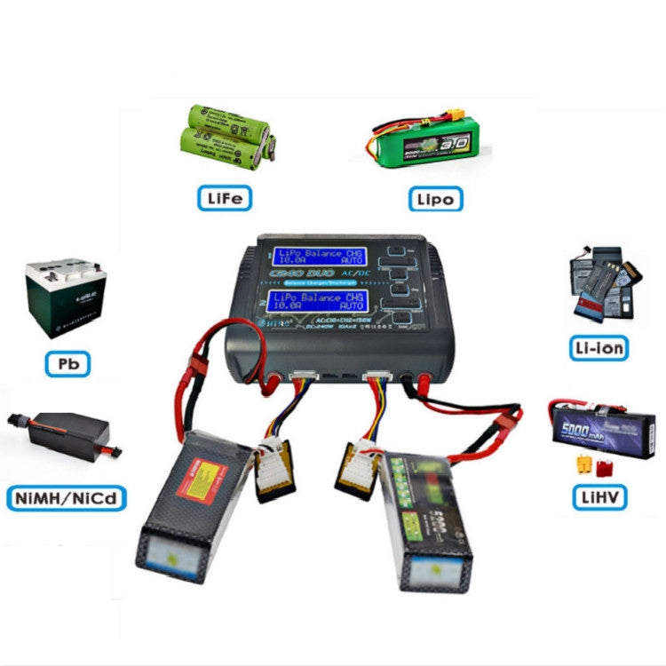 HTRC T240 Touch Balance Model Airplane Lithium Battery Charger Remote Control Car Toy B6 Charger, EU Plug Eurekaonline