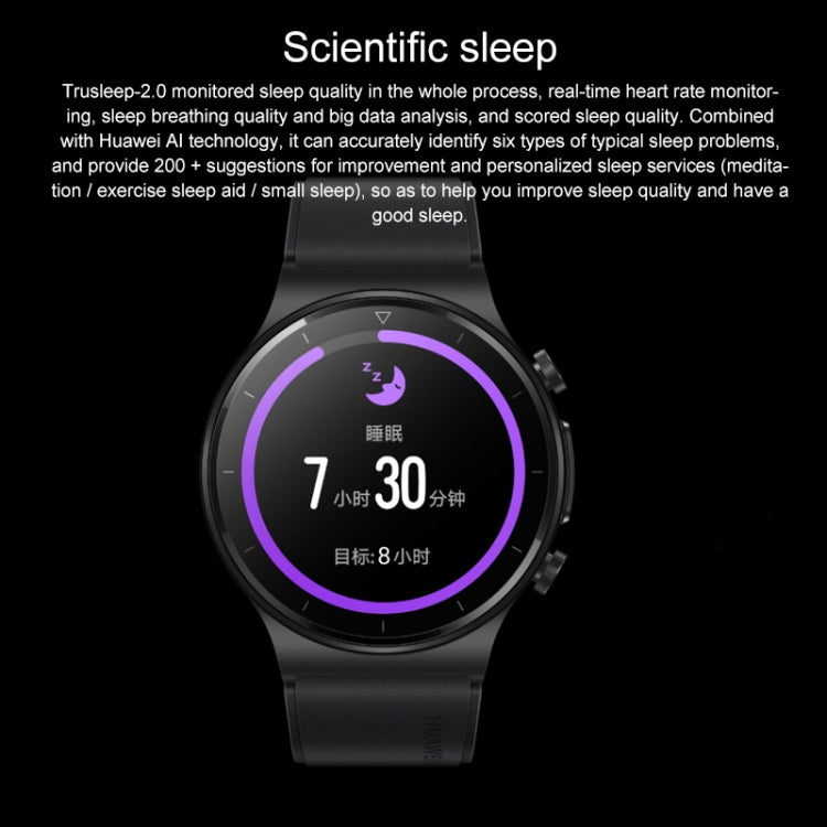 HUAWEI WATCH GT 2 Pro ECG Ver. Bluetooth Fitness Tracker Smart Watch 46mm Wristband, Kirin A1 Chip, Support GPS / ECG Monitoring(Black) Eurekaonline