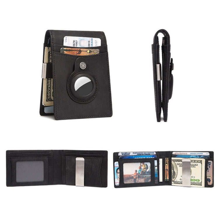 HUMERPAUL BP993 RFID Anti-Theft Brush Pocket Card Bag Suitable For AirTag(Brown) Eurekaonline