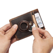 HUMERPAUL BP993 RFID Anti-Theft Brush Pocket Card Bag Suitable For AirTag(Dark Brown) Eurekaonline