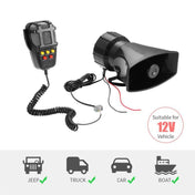 HW-1006B 12V 100W 125dB 5-tone Car Electric Alarm Air Horn Siren Speaker 5 Sound Tone Super Loud with Mic Eurekaonline
