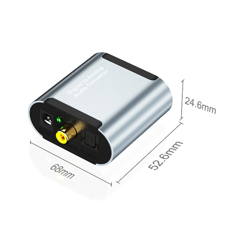 HW-25DA R/L Digital To Analog Audio Converter With 3.5mm Jack SPDIF Audio Decoder with Fiber Optic+USB Cable Eurekaonline