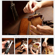 Hallmo Car Cowhide Leather Key Protective Cover Key Case for Volvo 5-button (Black) Eurekaonline