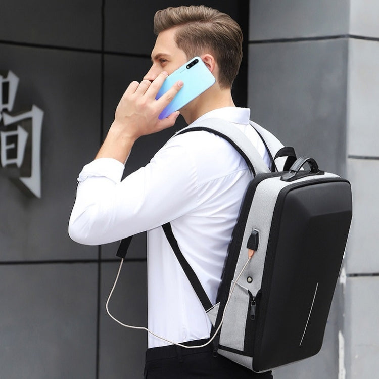 Hard Shell Backpack Alloy Frame Anti-Theft Computer Bag For Men, Color: 8003 Black Eurekaonline