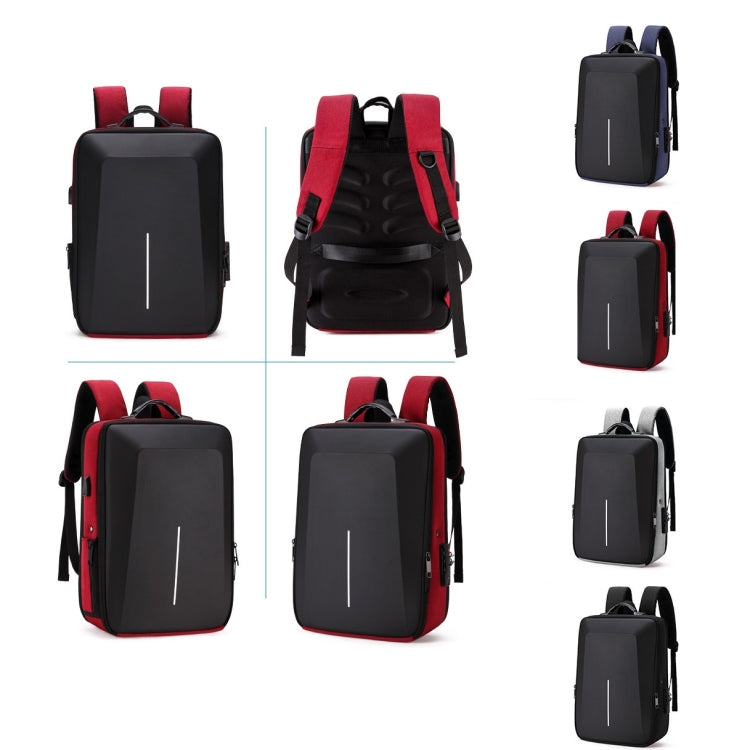 Hard Shell Backpack Alloy Frame Anti-Theft Computer Bag For Men, Color: 8003 Black Eurekaonline