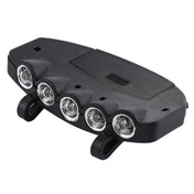 Head Light Lamp Cap Torch Bulb, 5 LED White Light, for Outdoor Fishing Camping Hunting(Black) Eurekaonline