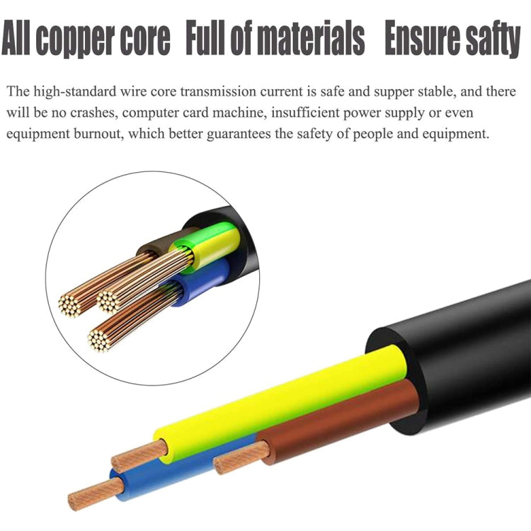 High Quality 3 Prong Style US Notebook AC Power Cord, Length: 1.8m Eurekaonline