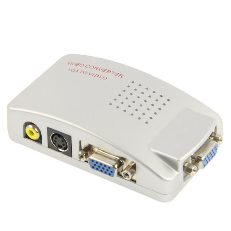 High Resolution VGA Video Conversion VGA to Video S-Video / PC to TV (VGA to AV ) Converter Box Eurekaonline