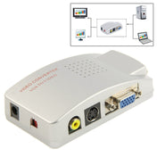 High Resolution VGA Video Conversion VGA to Video S-Video / PC to TV (VGA to AV ) Converter Box Eurekaonline