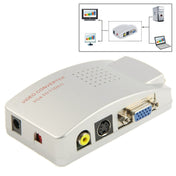 High Resolution VGA Video Conversion VGA to Video S-Video / PC to TV (VGA to AV ) Converter Box Eurekaonline