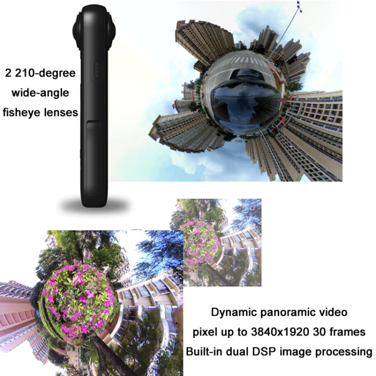 IJOYER A3S 4K Cycling Anti-Shake 360 Panoramic Action Camera (Black) Eurekaonline