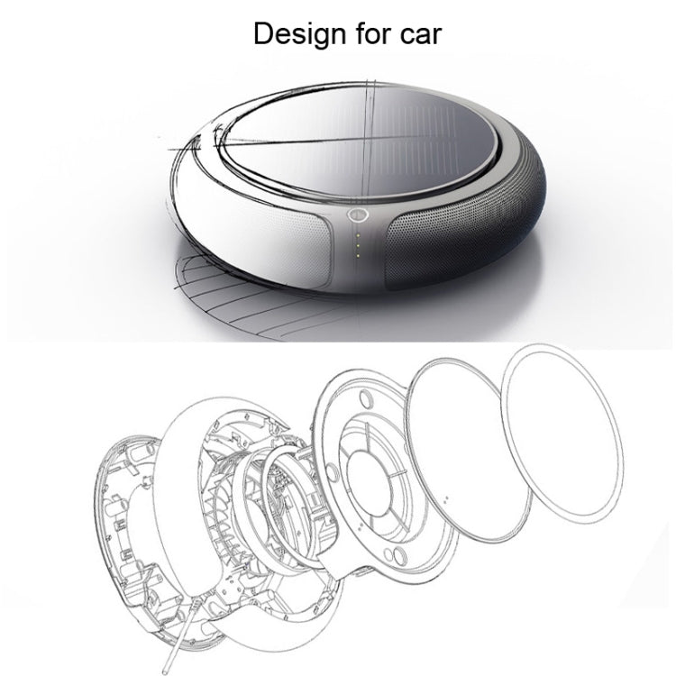 Intelligent Formaldehyde Removal Haze Negative Ion Solar Car Air Purifier(Gold) Eurekaonline
