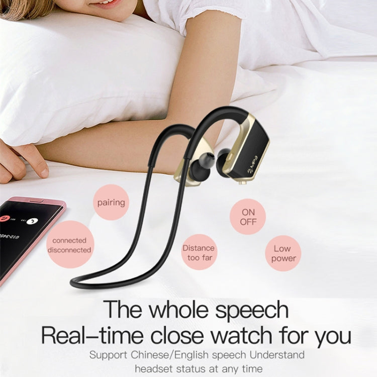 J2 Bluetooth 4.2 Binaural Hanging Type Wireless Sports Bluetooth Earphone, Built-in Memory (Silver) Eurekaonline