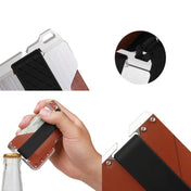 JK02 Metal Card Holder RFID Anti-Theft  Leather Wallet EDC Multifunctional Stainless Steel Aluminum Alloy Card Holder(Silver  + Black + Black) Eurekaonline